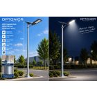 6 m horganyzott acél lámpaoszlop alapvasalattal + Optonica 45W 6000lm napelemes utcai LED lámpa IP65 távirányítóval – 