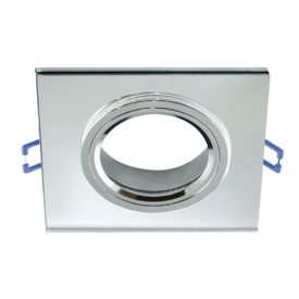   Strühm Selena négyzet alakú spot keret átlátszó/króm, GU10/MR16-os foglalattal