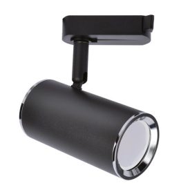   Strühm Megan 124x54 mm fekete, sínre szerelhető lámpa, GU10-es foglalattal