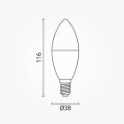 Optonica E14 C38 LED izzó 10W 1000lm 4500K nappali fehér 90° 11402