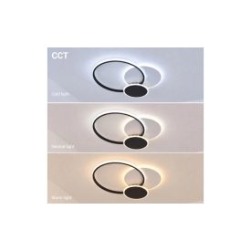   Optonica LED Mennyezeti Lámpa 78W Fehér/Fekete Test CCT + Távirányító Cikkszám: 12829