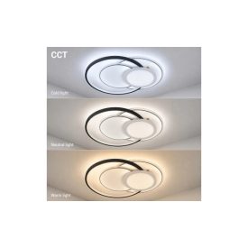   Optonica LED Mennyezeti Lámpa 84W Fehér/Fekete Test CCT + Távirányító Cikkszám: 12833
