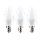 Optonica E14 C37 LED izzó 6W 480lm 2700K meleg fehér 180° 3db/csomag 1421