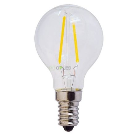 Optonica filament E14 G45 LED izzó 2W 200lm 6000K hideg fehér 300° 1474