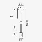 Optonica 1 szintes vezetékes függesztőrúd 10–20 cm - M05-S Cikkszám: 15341