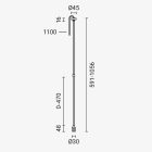 Optonica 1 szintes vezetékes függesztőrúd 50–100 cm - M05-S Cikkszám: 15343