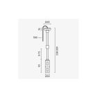 Optonica 2 szintes vezetékes függesztőrúd 10–20 cm - M05-S Cikkszám: 15347
