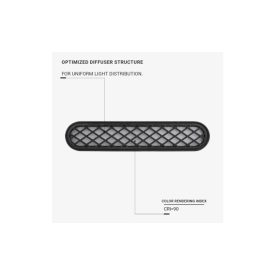   Optonica Káprázáscsökkentett lineáris mágneses LED lámpa 48V 6W 4000K - M05 Cikkszám: 15390