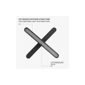   Optonica Állítható, káprázáscsökkentett lineáris mágneses LED lámpa 48V 12W 4000K - M05 Cikkszám: 15396