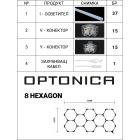 Optonica Hexagon LED lámpa szett 8HEXS 259W 31080lm 6000K hideg fehér, tartozékokkal 16808