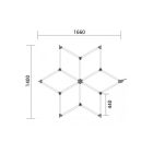 Optonica Hexagon SET Lámpa 6HEX 126W Kiegészítőkkel 16821