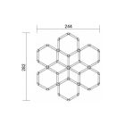 Optonica Hexagon SET lámpák 12HEX  294W kiegészítőkkel Cikkszám: 16823