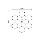 Optonica Hexagon SET lámpák 6 alakzatú 306W kiegészítőkkel Cikkszám: 16824