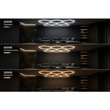 Optonica Hexagon SET lámpák 8HEXS 280W tartozékokkal 3CCT Cikkszám: 16833