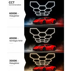   Optonica Hexagon SET lámpák 11HEXS 385W tartozékokkal 3CCT Cikkszám: 16835