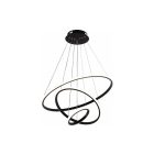 Optonica modern LED függőlámpa CCT 78W fekete szabályozható + távirányító 19005