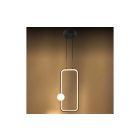 Optonica LED medállámpa 15W homokfekete  fekete meleg fehér 19048