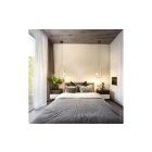 Optonica LED medállámpa 15W homokfekete  fekete meleg fehér 19048