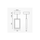 Optonica modern LED függőlámpa  4W fekete 3000K 19049
