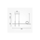 Optonica LED medállámpa 24W homokfekete  fekete meleg fehér 19064