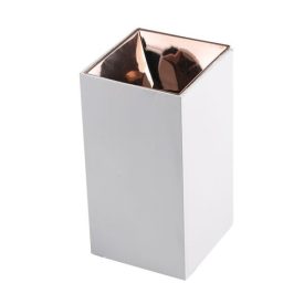   Optonica Felületre szerelhető lámpatest, négyzetes, fehér ház-rózsarany belső, GU10-es foglalat, MAX 35W, 2041