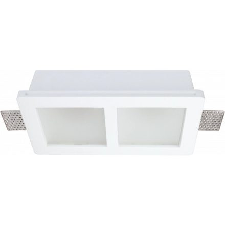 Optonica mennyezeti szerelvény Trimless süllyesztett négyzet alkú mattüveg,  fehér házas , GU10-es foglalat, MAX 35W, 2067