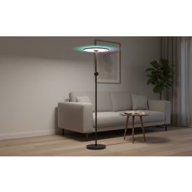   OPtonica LED Állólámpa 40W+8W Fekete RGB CCT + Távirányító Cikkszám: 258