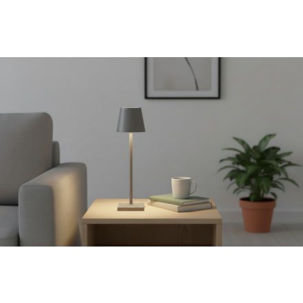 Optonica LED asztali lámpa 2,5 W CCT fényerőszabályozható szürke Cikkszám: 269