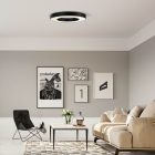 Optonica modern fekete mennyezeti kör LED lámpa 36W 2700lm 4500K nappali fehér IP20 120º Ø50cm 2913