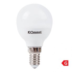   COMMEL LED izzó E14, 8W, 750lm, G45 kisgömb, 3000K; 305-204