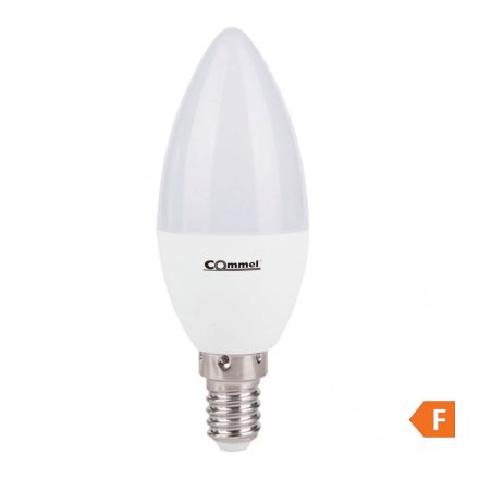 COMMEL LED izzó E14, 8W, 750lm, C37 gyertya, 4000K; 305-213