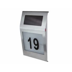   Strühm Numero Led 0,12W-os króm, napelemes házszám világító lámpa