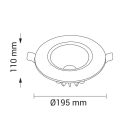 Optonica süllyesztett COB LED mélysugárzó lámpatest 40W 4000lm 6000K hideg fehér 60° 3260