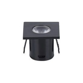   Optonica bútorvilágító fekete négyzet spot lámpa 1W 230V 60lm 3000K meleg fehér 90° IP20 3298