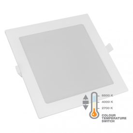   Commel LED panel 6W, négyzet alakú süllyesztett, CCT kapcsoló, 120 mm