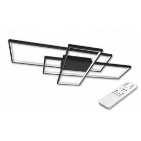   MasterLED Galaxis Pegaz 130 W-os, 105x50 cm fekete LED távirányítós mennyezeti lámpa