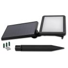 MasterLED Leszúrható, falra szerelhető napelemes, fekete 3 W-os spotlámpa