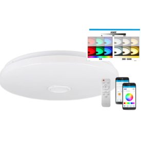   MasterLED Erik 72 W-os, 490 mm fehér RGBW LED távirányítós mennyezeti lámpa