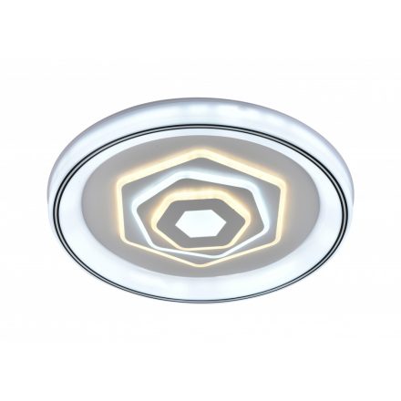 Lucero Evelin 170 W-os, 50 cm átmérőjű fehér LED távirányítós és mobil applikációval vezérelhető mennyezeti lámpa