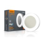 Videx Lena 15 W-os ø190 mm kerek natúr fehér, fehér mennyezeti lámpa IP65-ös védettségű