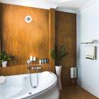 Videx Lena 15 W-os ø190 mm kerek natúr fehér, fehér mennyezeti lámpa IP65-ös védettségű