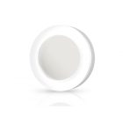 Videx Lena 15 W-os ø190 mm kerek natúr fehér, fehér mennyezeti lámpa IP65-ös védettségű