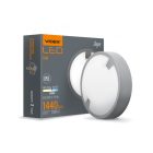 Videx Inga 18 W-os ø220 mm kör alakú natúr fehér, antracit színű mennyezeti lámpa IP65-ös védettségű