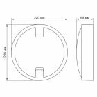 Videx Inga 18 W-os ø220 mm kör alakú natúr fehér, antracit színű mennyezeti lámpa IP65-ös védettségű