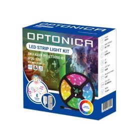   Optonica  Bluetooth zene  LED szalag  60Led/m  8W/m  12V 5050  RGB  5m SZETT 4329