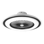 MasterLED Rodos 72 W-os, 600 mm fekete-fehér LED távirányítós mennyezeti lámpa beépített ventillátorral