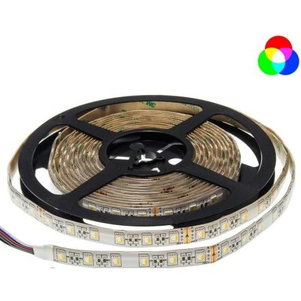 Optonica Prémium SMD LED szalag /kültéri/60LED/m/16w/m/SMD 5050/24V/RGB+meleg fehér/ST4484