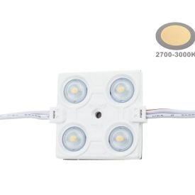   OPTONICA LED MODUL 4-2835/160°/ DC12V / 2,4W / 38x38mm/ meleg fehér /MO4562