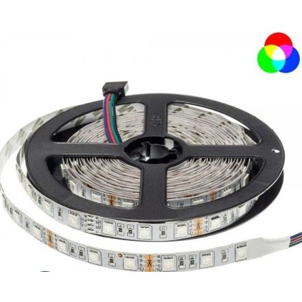 Optonica SMD LED szalag beltéri  60LED/m  14,4w/m  SMD 5050  24V  RGB  ST4861