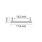 OPTONICA hajlítható/rugalmas led profil opál fedővel  5001